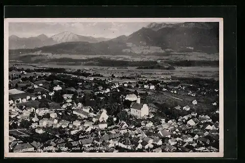 AK Murnau /Obb., Teilansicht vom Flugzeug aus