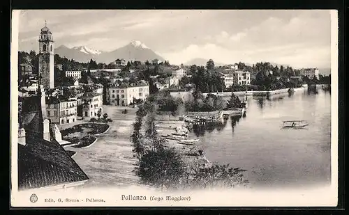 AK Pallanza /Lago Maggiore, Hafenansicht mit Booten