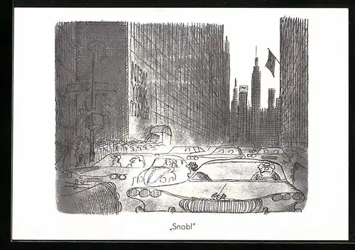 AK Mann im Auto wird als Snob beschimpft, Aus der Serie Spass am VW