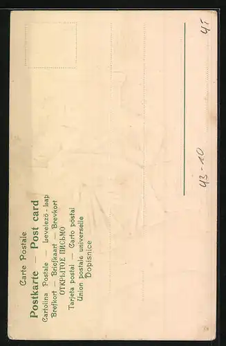 AK Mann küsst junger Dame die Hand