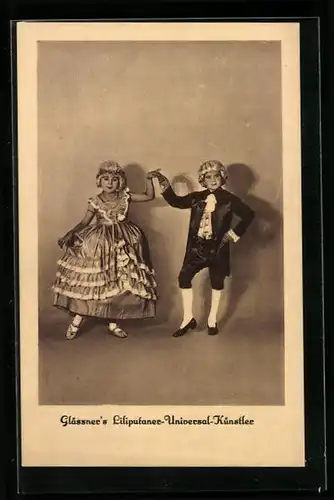 AK Glässners Liliputaner-Universal-Künstler