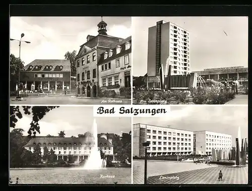 AK Bad Salzungen, Am Rathaus, Am Leninplatz, Kurhaus