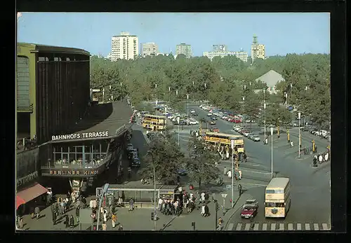 AK Berlin, Bahnhof Zoo mit Blick zum Hansaviertel