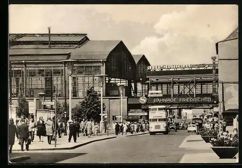 AK Berlin, Blick zum Bahnhof Friedrichstrasse