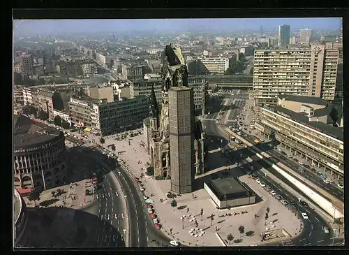 AK Berlin, Blick vom Europa-Center auf Kaiser Wilhelm Gedächtniskirche