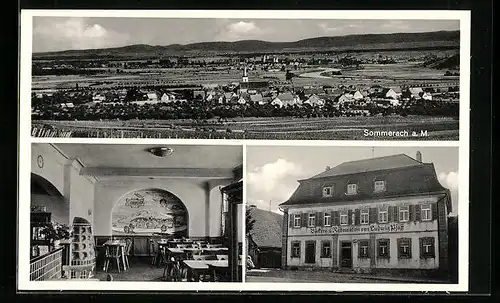 AK Sommerach a. M., Gasthaus am Maintor, Bäckerei u. Restauration von Ludwig Pfaff