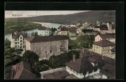 AK Waldshut, Teilansicht mit Landgericht und Bezirksamt von oben