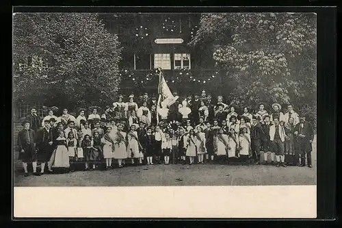 AK Karlsruhe, Huldigungsfestspiele der Bad. Leibgrenadier-Vereine 1910, Huldigungsakt