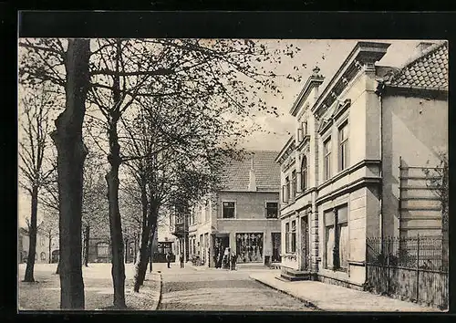 AK Wesselburen, Strassenpartie am Markt
