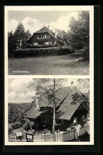 AK Freudenstadt i. Schwarzwald, Pension u. Café Hochlandhaus