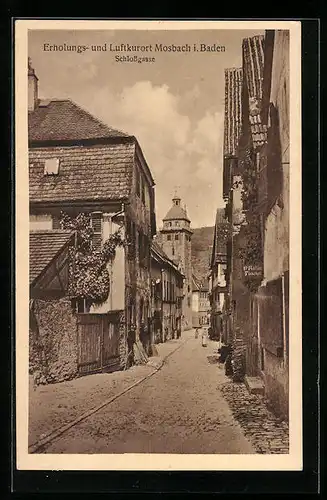 AK Mosbach i. Baden, Blick in die Schlossgasse