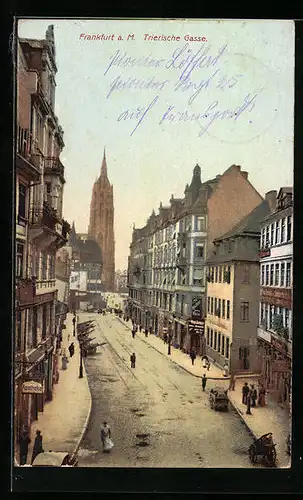 AK Frankfurt a. M., Trierische Gasse