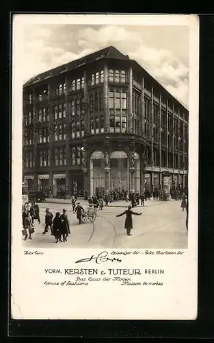 AK Berlin, Leipziger Strasse Ecke Charlotten Strasse, Das Haus der Moden, Kersten und Teuter