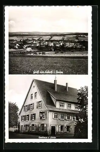 AK Asbach i. Baden, Ortsansicht, Gasthaus zum Löwen