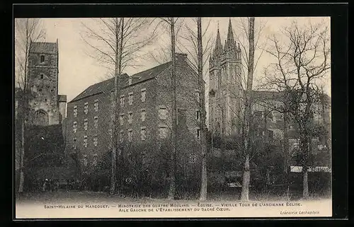 AK St-Hilaire-du-Harcouet, Minoterie des Quatre Moulins, Eglise, Vieille Tour