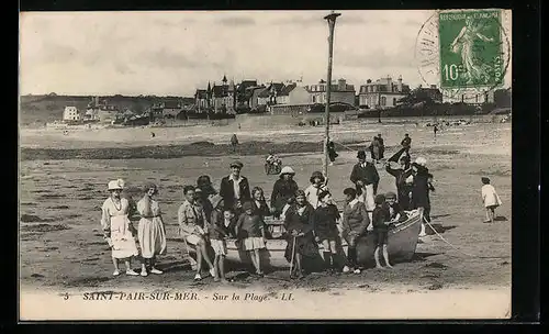 AK Saint-Pair-sur-Mer, Sur la Plage