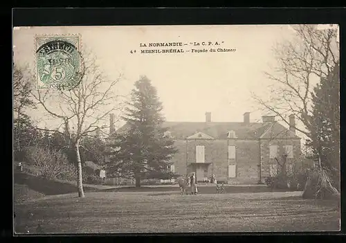 AK Mesnil-Bréhal, Facade du Chateau