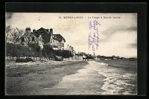 AK Morsalines, La Plage a Maree haute