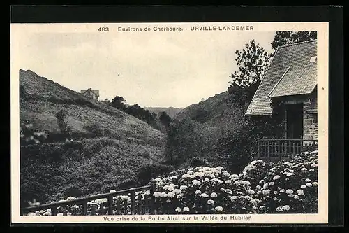 AK Urville-Landemer, Cue prise de la Roche Airel sur la Vallee du Hubilan