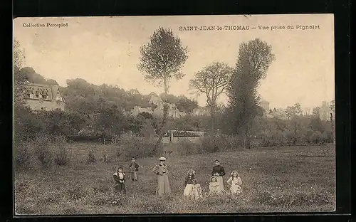 AK Saint-Jean-le-Thomas, Vue prise du Pignolet