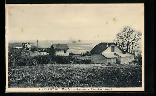 AK Champeaux, Vue sur le Mont Saint-Michel