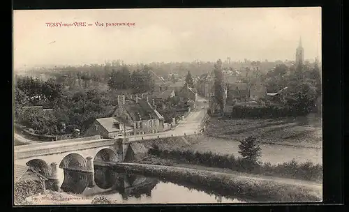 AK Tessy-sur-Vire, Vue panoramique