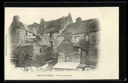 AK Villedieu, Vue prise des quais