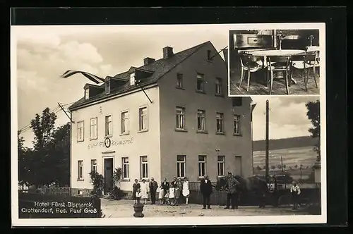 AK Crottendorf, Hotel Fürst Bismarck, Bes. Paul Gross