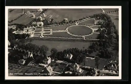 AK Bad Dürrheim, Kurpark vom Flugzeug aus