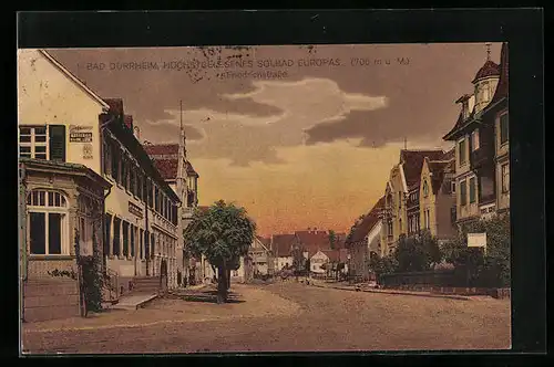 AK Bad Dürrheim, Partie an der Friedrichstrasse
