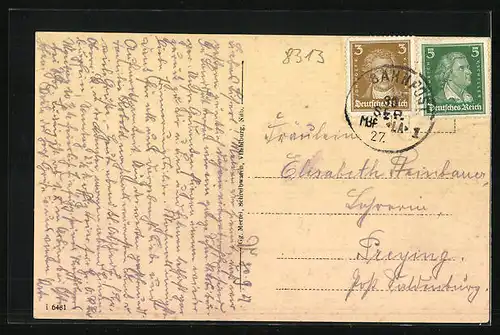 AK Vilsbiburg, Ortsansicht mit Marktplatz