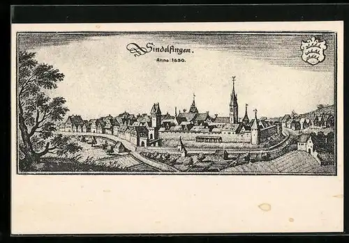 AK Sindelfingen, Anno 1650, Nach Merian