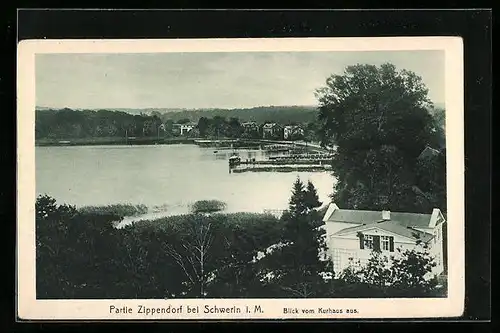 AK Zippendorf b. Schwerin, Blick vom Kurhaus aus