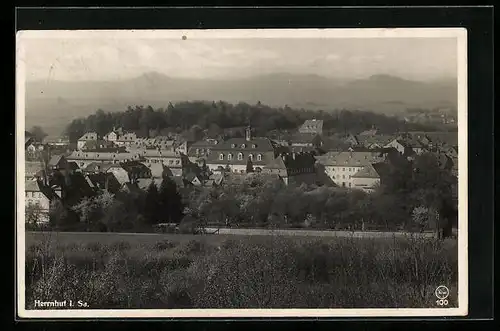 AK Herrnhut i. Sa., Blick vom Hutberg aus