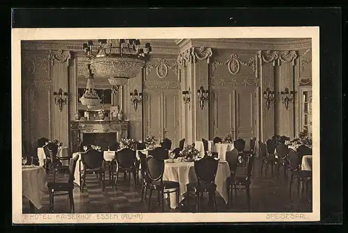 AK Essen (Ruhr), Speisesaal, Hotel Kaiserhof