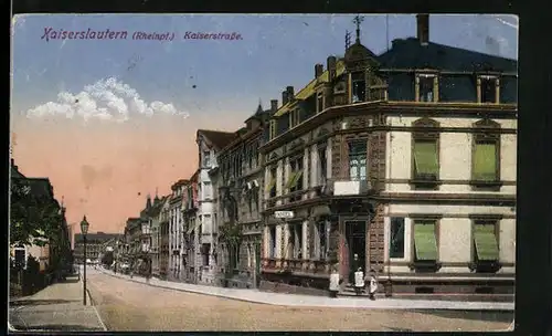 AK Kaiserslautern (Rheinpf.), Partie an der Kaiserstrasse