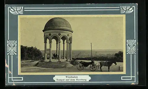 AK Wiesbaden, Tempel auf dem Neroberg