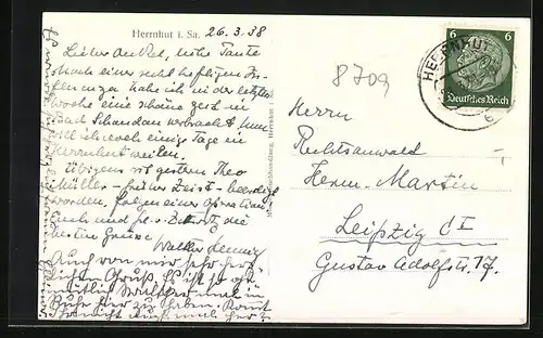 AK Herrnhut i. Sa., Blick vom Hutberg