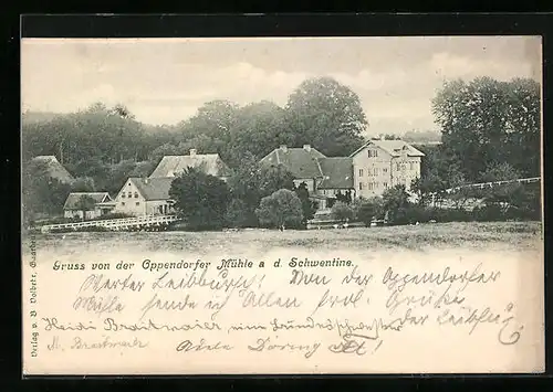 AK Schönkirchen, Gasthof Oppendorfer Mühle an der Schwentine