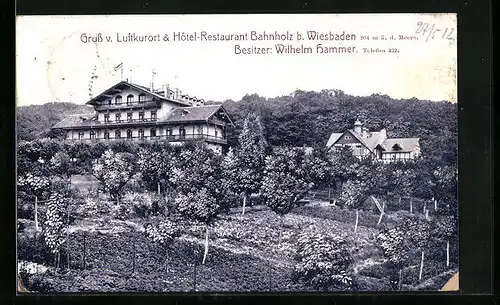 AK Wiesbaden, Hotel-Restaurant Bahnholz, Bes.: Wilhelm Hammer