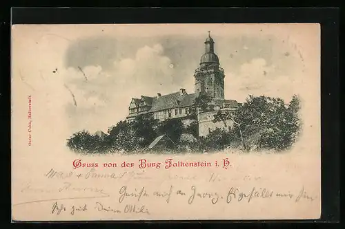 AK Falkenstein i. H., Blick auf die Burg