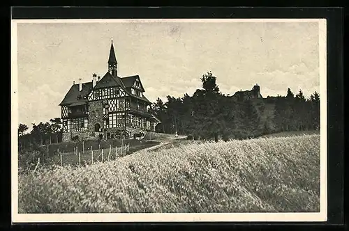 AK Marburg, Restaurant Burgruine Frauenberg von A. Seebode