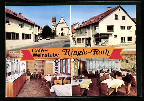 AK Steinheim-Kleinbottwar, Café-Weinstube-Bäckerei Ringle-Roth