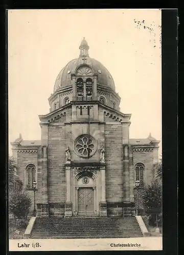 AK Lahr i. B., Christuskirche, Frontansicht