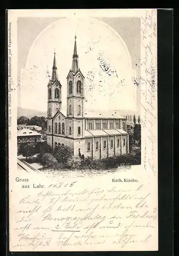 AK Lahr, Blick auf die Kath. Kirche