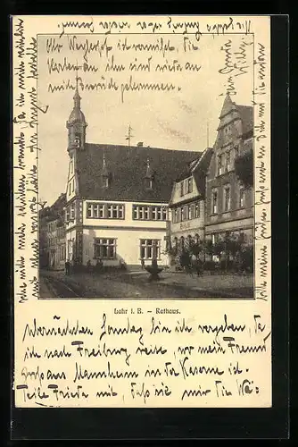 AK Lahr i. B., Blick auf das Rathaus