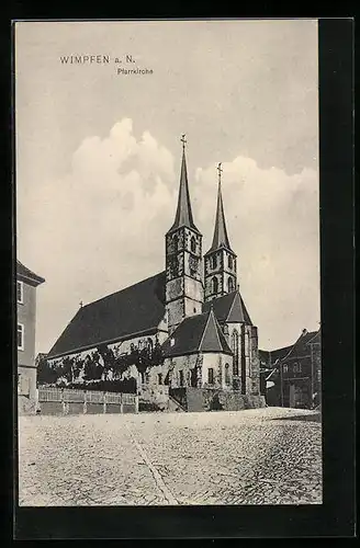 AK Wimpfen a. N., Blick auf die Pfarrkirche