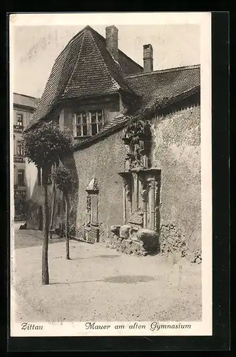 AK Zittau, Mauer am alten Gymnasium