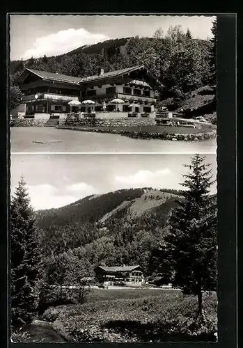 AK Rottach, Berg-Gasthaus Moni-Alm