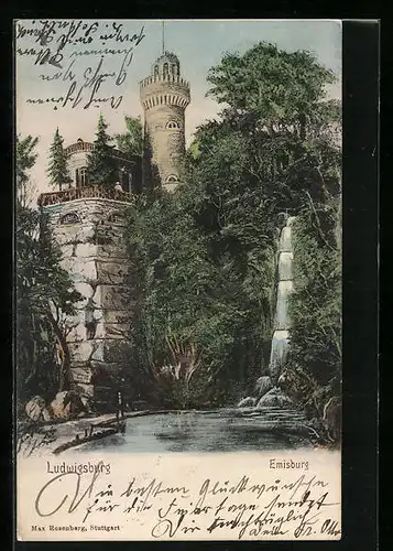 AK Ludwigsburg, Emisburg mit Wasserfall